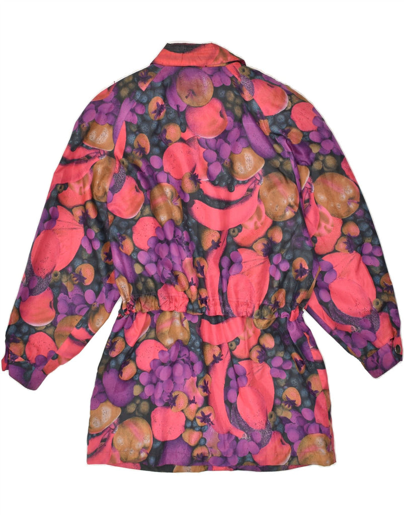 C&A Womens Overcoat EU 38 Medium Purple Floral Polyester | Vintage C&A | Thrift | Second-Hand C&A | Used Clothing | Messina Hembry 