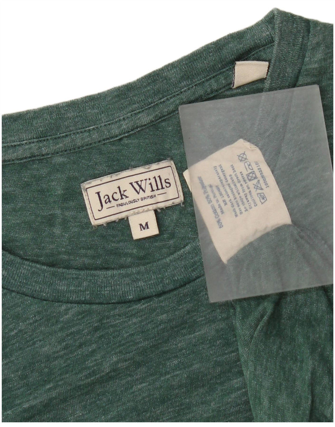 Jack Wills Mens T-Shirt Top Medium Green Flecked Cotton