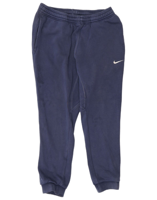 NIKE Mens Tracksuit Trousers Joggers Large  Navy Blue Cotton