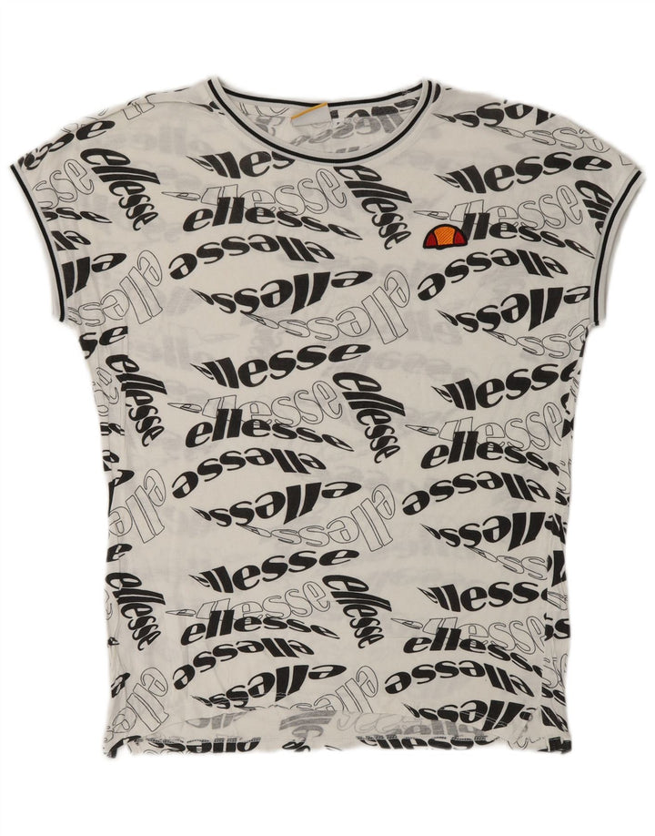 ELLESSE Mens Graphic T-Shirt Top Small White