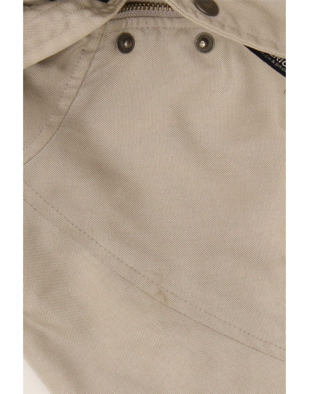 Woolrich Mens Hooded Bomber Jacket UK 38 Medium Beige Nylon