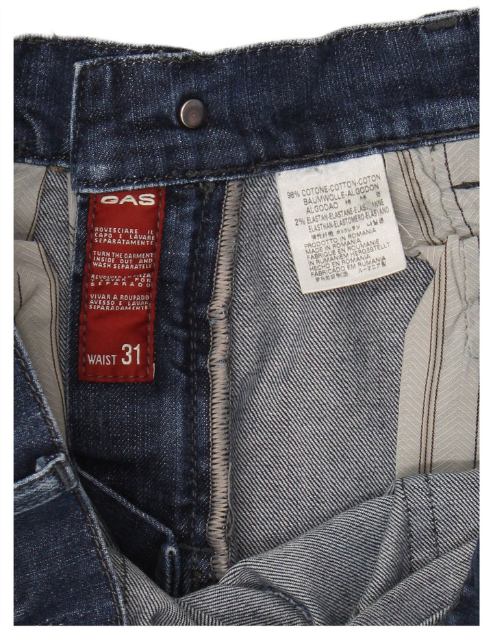 Gas Mens Straight Jeans W31 L30 Navy Blue Cotton