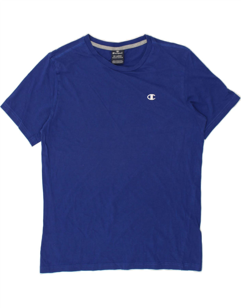CHAMPION Boys T-Shirt Top 15-16 Years 2XL Blue Cotton | Vintage Champion | Thrift | Second-Hand Champion | Used Clothing | Messina Hembry 