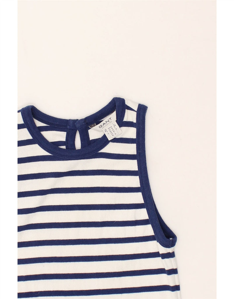GANT Womens Vest Top UK 12  Medium Blue Striped Cotton Nautical | Vintage Gant | Thrift | Second-Hand Gant | Used Clothing | Messina Hembry 