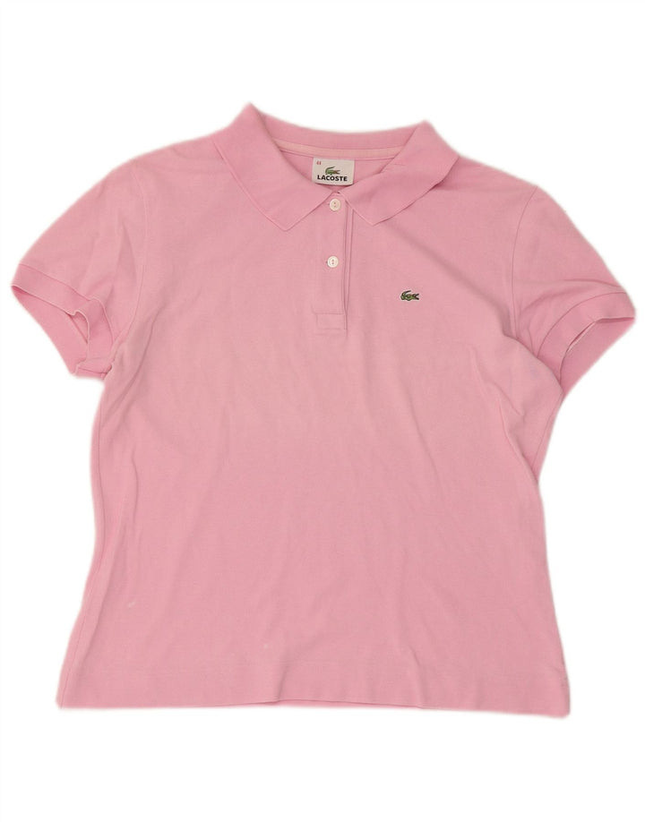 Lacoste Womens Polo Shirt Size 44 Large Pink