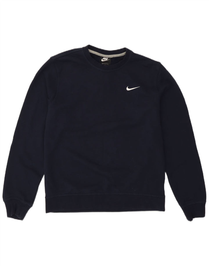 Nike Mens Sweatshirt Jumper Medium Navy Blue Cotton