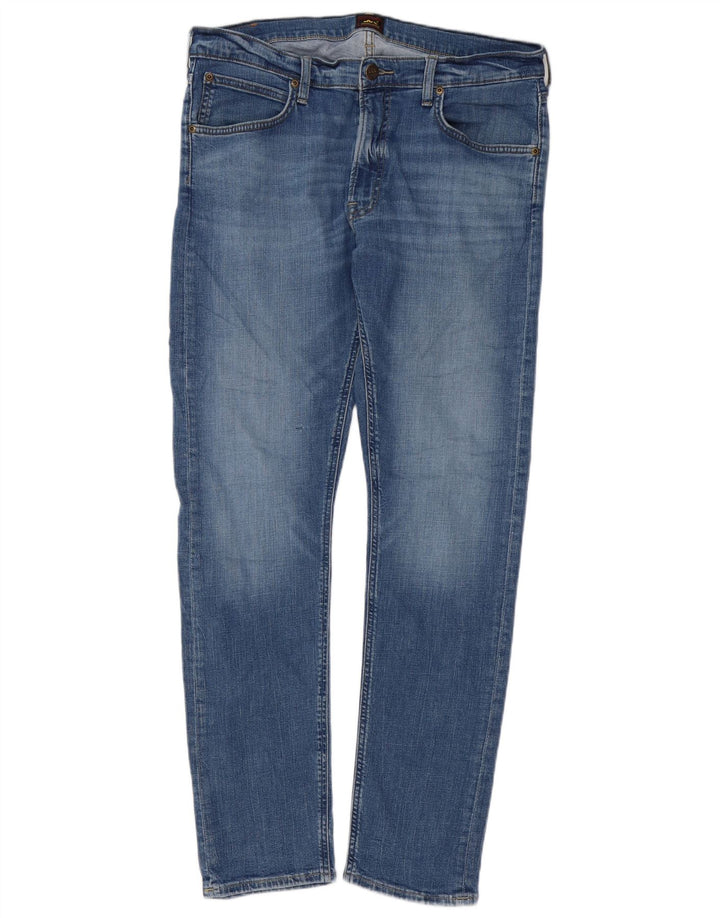 Lee Mens Slim Jeans W34 L32 Blue Cotton