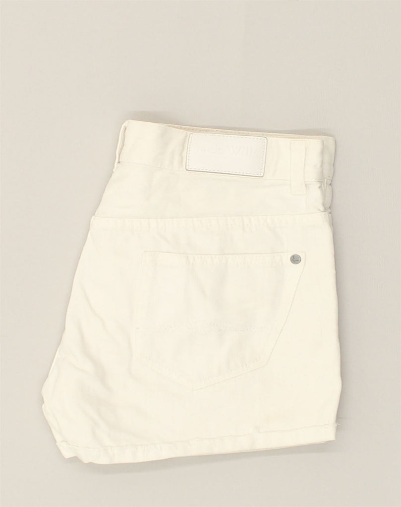 JACK WILLS Womens Denim Shorts UK 8 Small W28  White Cotton | Vintage Jack Wills | Thrift | Second-Hand Jack Wills | Used Clothing | Messina Hembry 