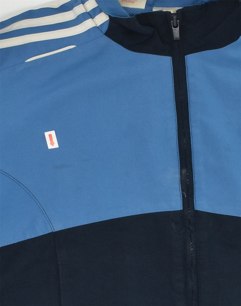 ADIDAS Boys Tracksuit Top Jacket 11-12 Years Blue Colourblock Polyester | Vintage Adidas | Thrift | Second-Hand Adidas | Used Clothing | Messina Hembry 