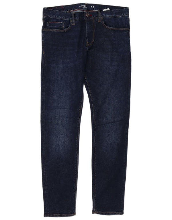Tommy Hilfiger Mens Layton Skinny Jeans W34 L32 Navy Blue Cotton