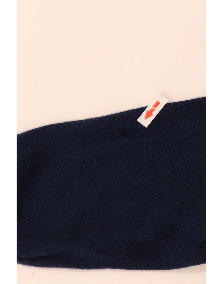 Marks & Spencer Womens Cardigan Sweater UK 14 Medium Navy Blue Merino Wool