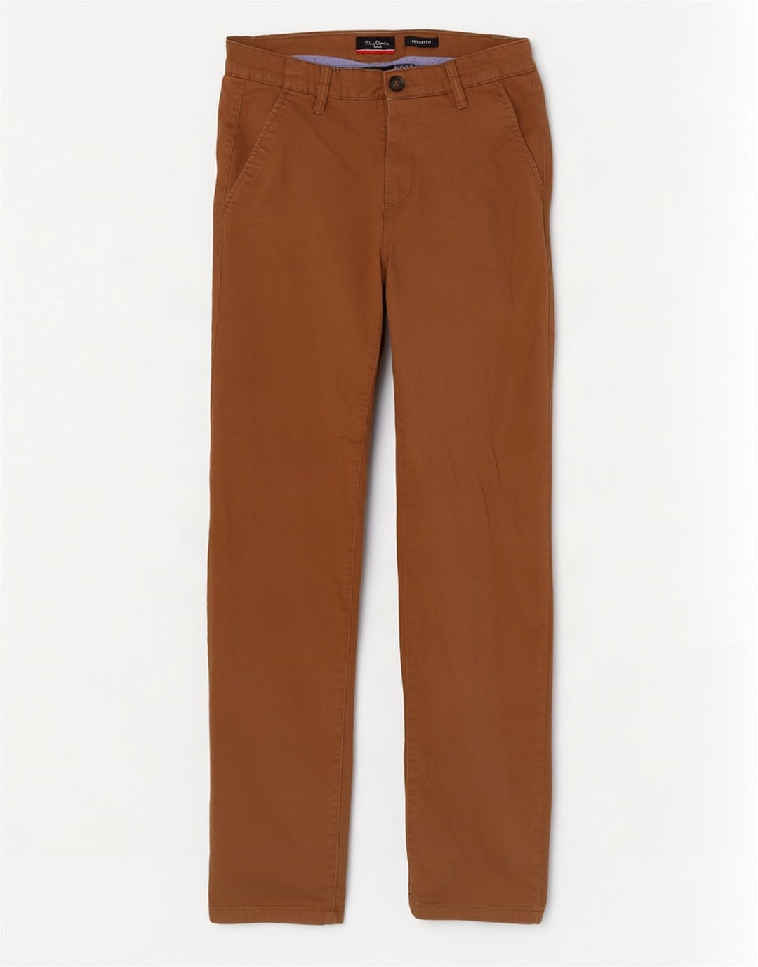 Pierre Cardin Mens Regular Fit Chino Trousers W30 L30 Beige Polyester