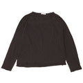 Zara Womens Oversized Top Long Sleeve UK 14 Medium Black Cotton