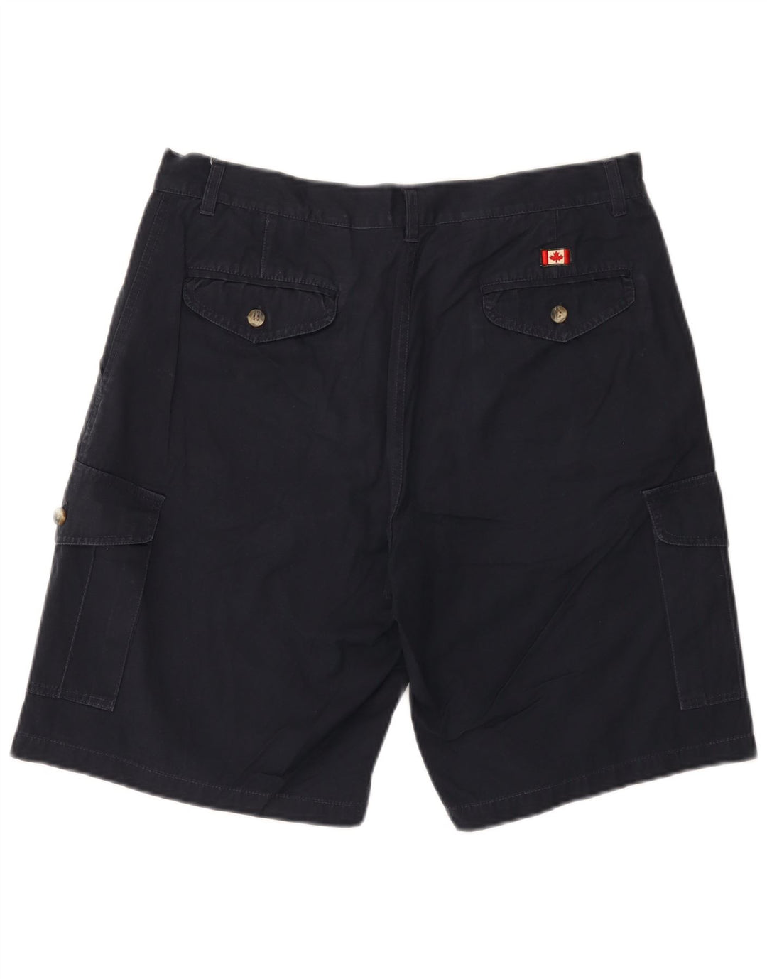 Canadian Mens Cargo Shorts W36 Large Navy Blue Cotton