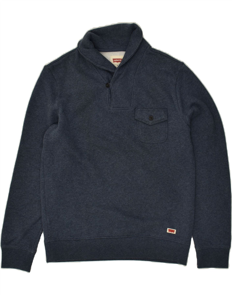 LEVI'S Mens Sweatshirt Jumper Medium Navy Blue Cotton Vintage Levi's and Second-Hand Levi's from Messina Hembry 