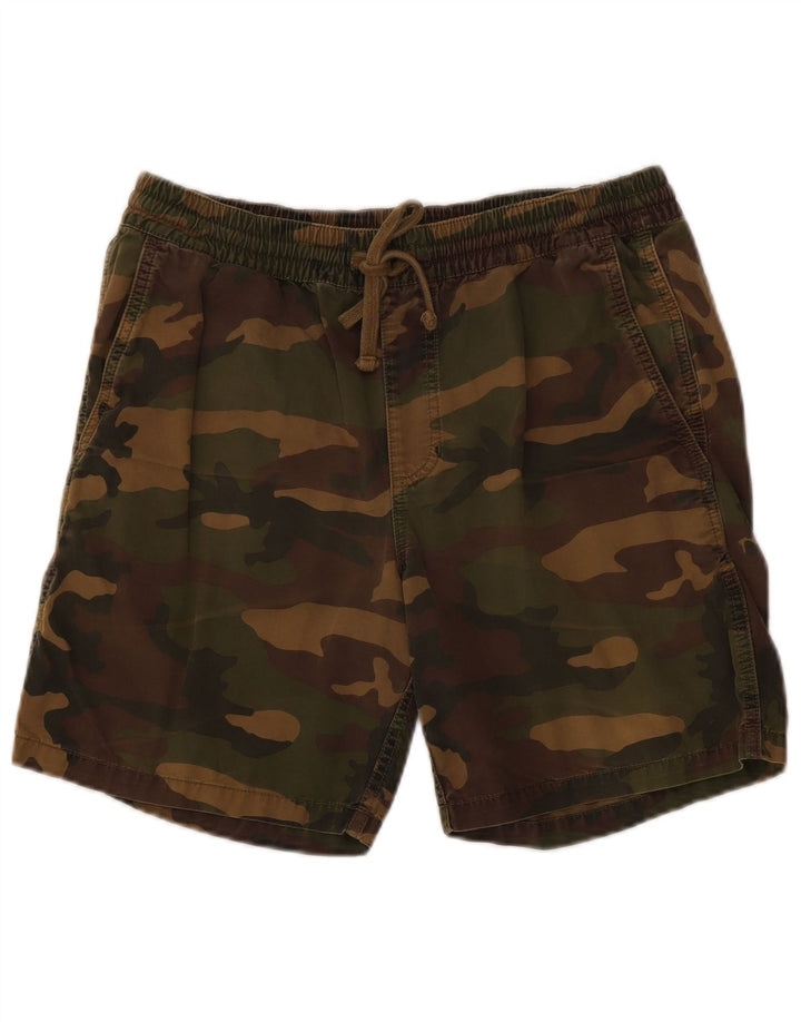 VANS Mens Chino Shorts Medium W30  Khaki Camouflage Cotton