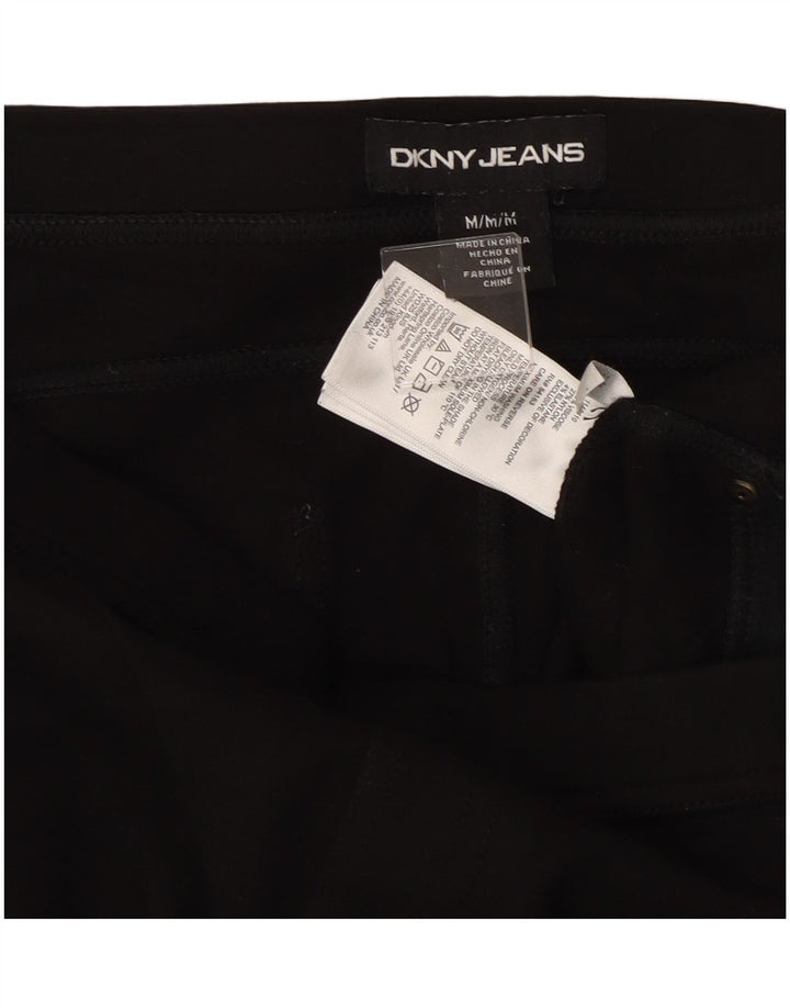 Dkny Womens Slim Casual Trousers Medium W30 L27 Black Viscose