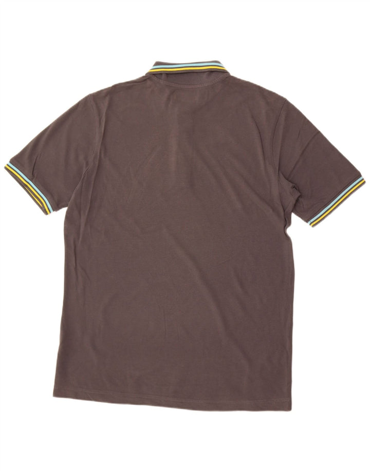 Kappa Mens Polo Shirt Large Grey Cotton