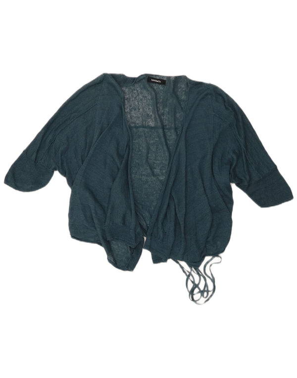 Max & Co. Womens Crop 3/4 Sleeve Cardigan Top UK 16 Large Blue
