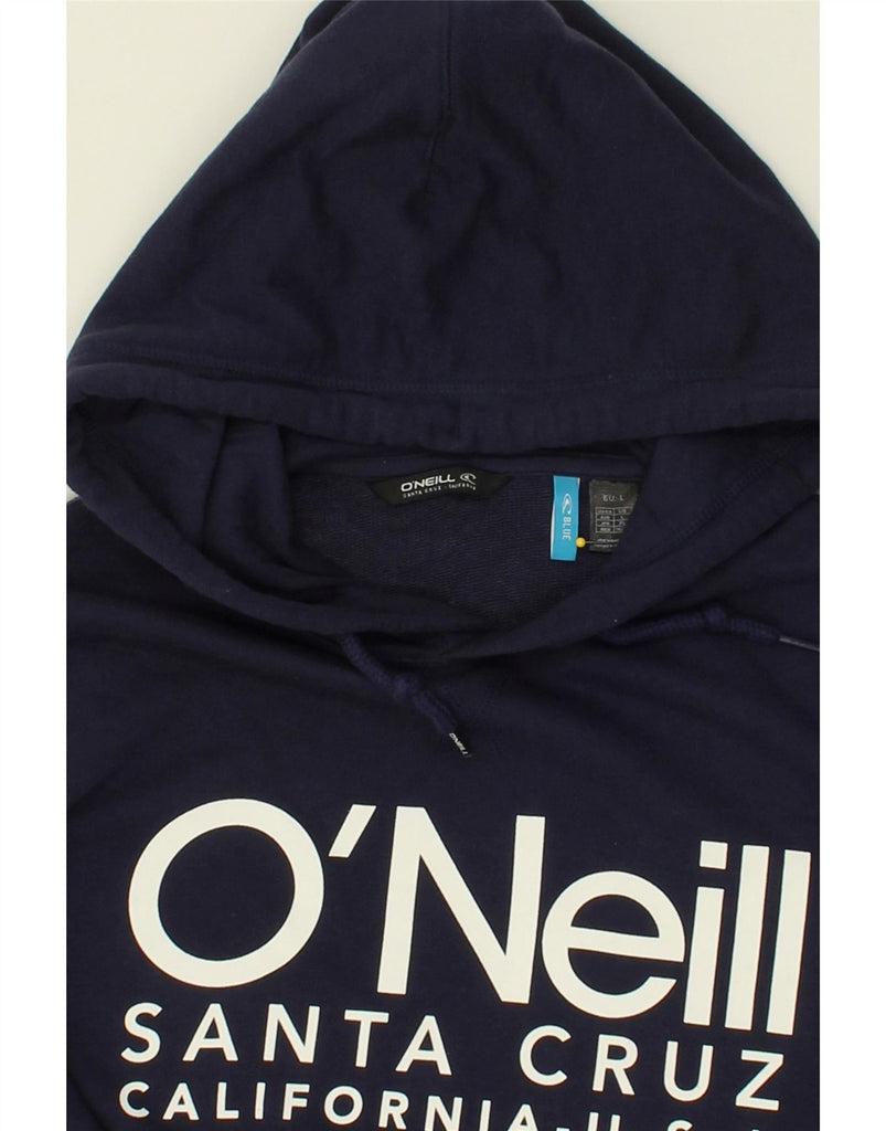 O'NEILL Mens Graphic Hoodie Jumper Large Navy Blue Vintage O'Neill and Second-Hand O'Neill from Messina Hembry 