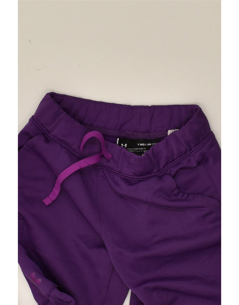 UNDER ARMOUR Girls Cargo Tracksuit Trousers 10-11 Years Purple Polyester | Vintage Under Armour | Thrift | Second-Hand Under Armour | Used Clothing | Messina Hembry 