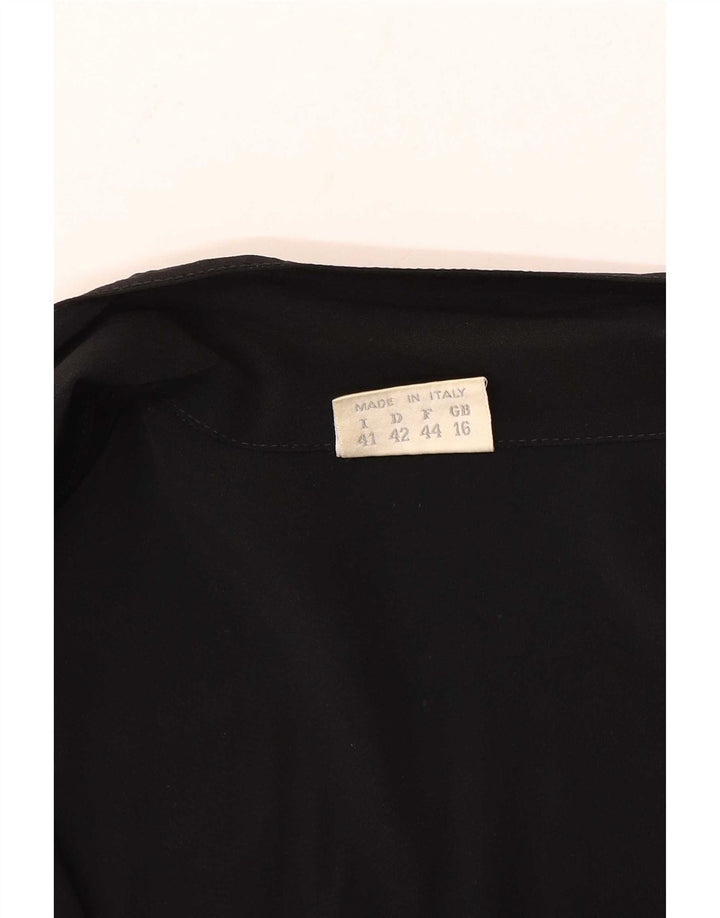 Donna Enrica Womens 2 Button Blazer Jacket UK 16 Large Black