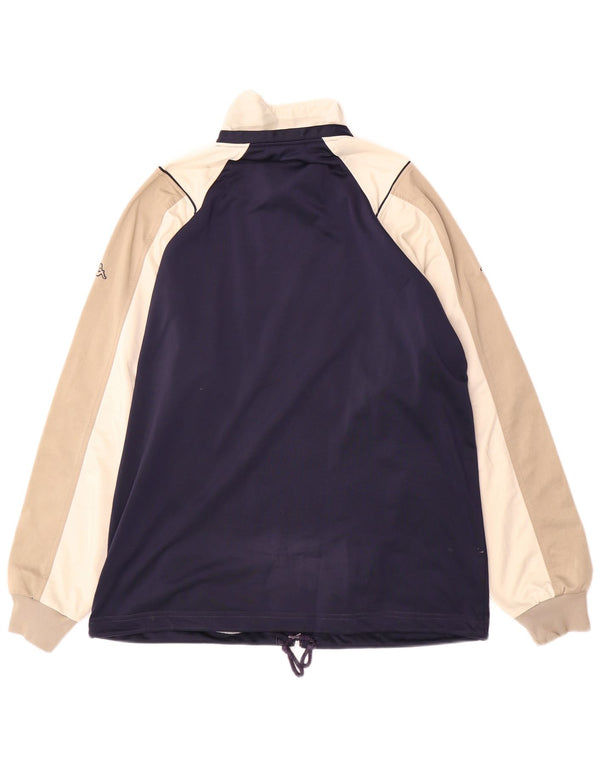 Kappa Mens Tracksuit Top Jacket Large Navy Blue Colourblock