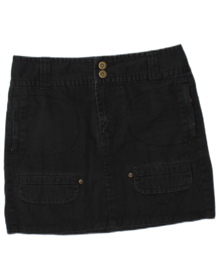 BENETTON Womens Mini Denim Skirt W28 Medium Black