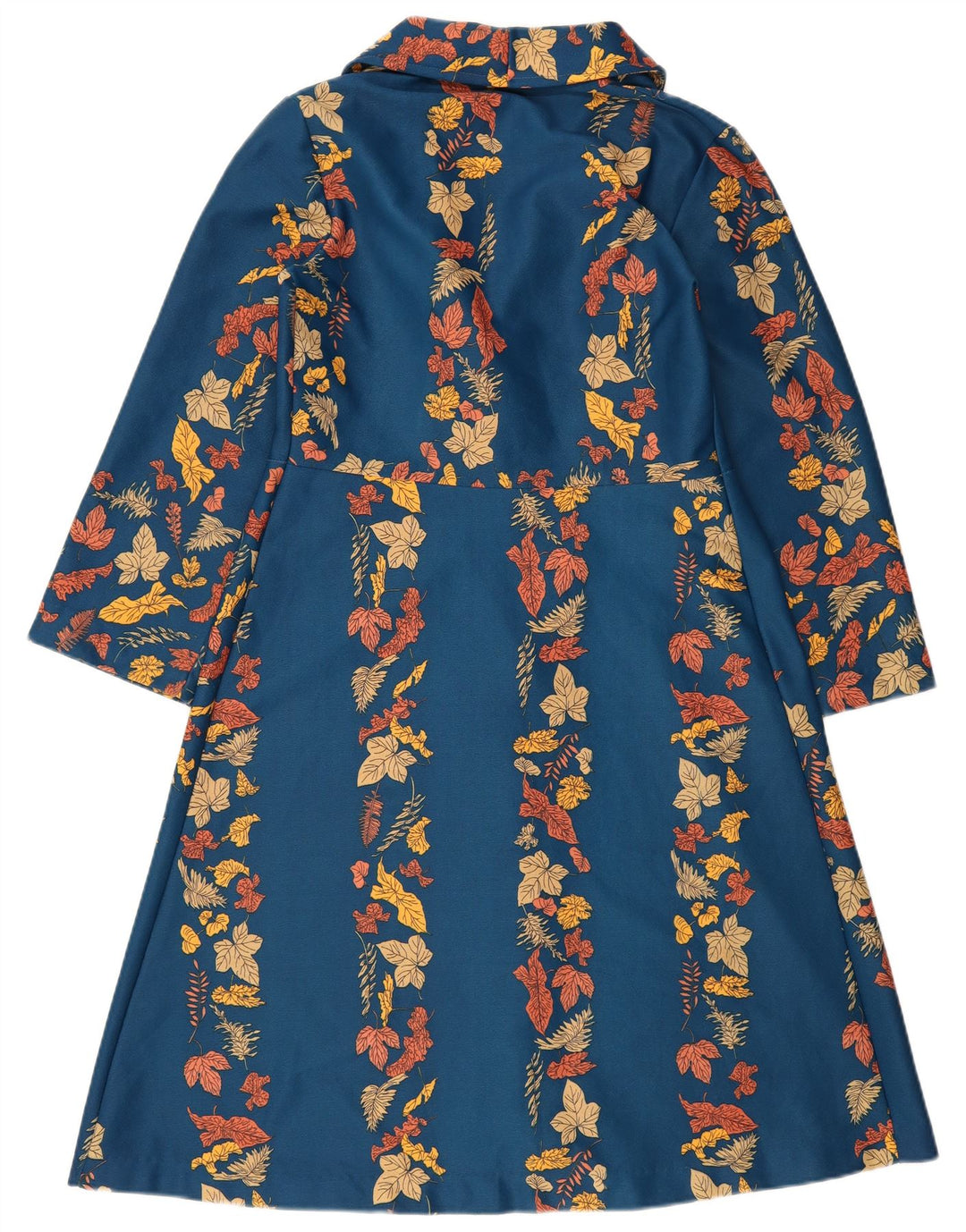 Vintage Womens Robe Dress UK 14 Medium Blue Floral