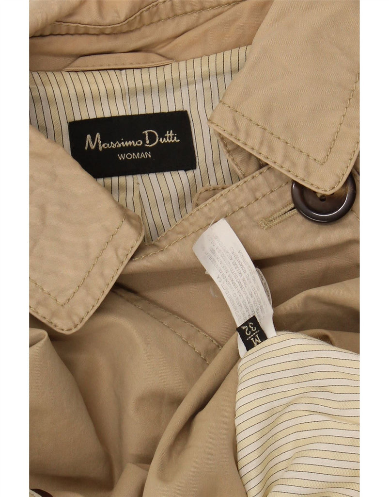 MASSIMO DUTTI Womens Trench Coat UK 14  Medium Beige Cotton Vintage Massimo Dutti and Second-Hand Massimo Dutti from Messina Hembry 