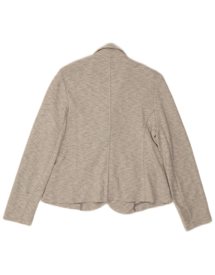 Whistles Womens 2 Button Blazer Jacket UK 12 Medium Grey Flecked Cotton
