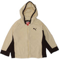 PUMA Baby Girls Zip Hoodie Sweater 9-12 Months Beige Colourblock Cotton | Vintage Puma | Thrift | Second-Hand Puma | Used Clothing | Messina Hembry 