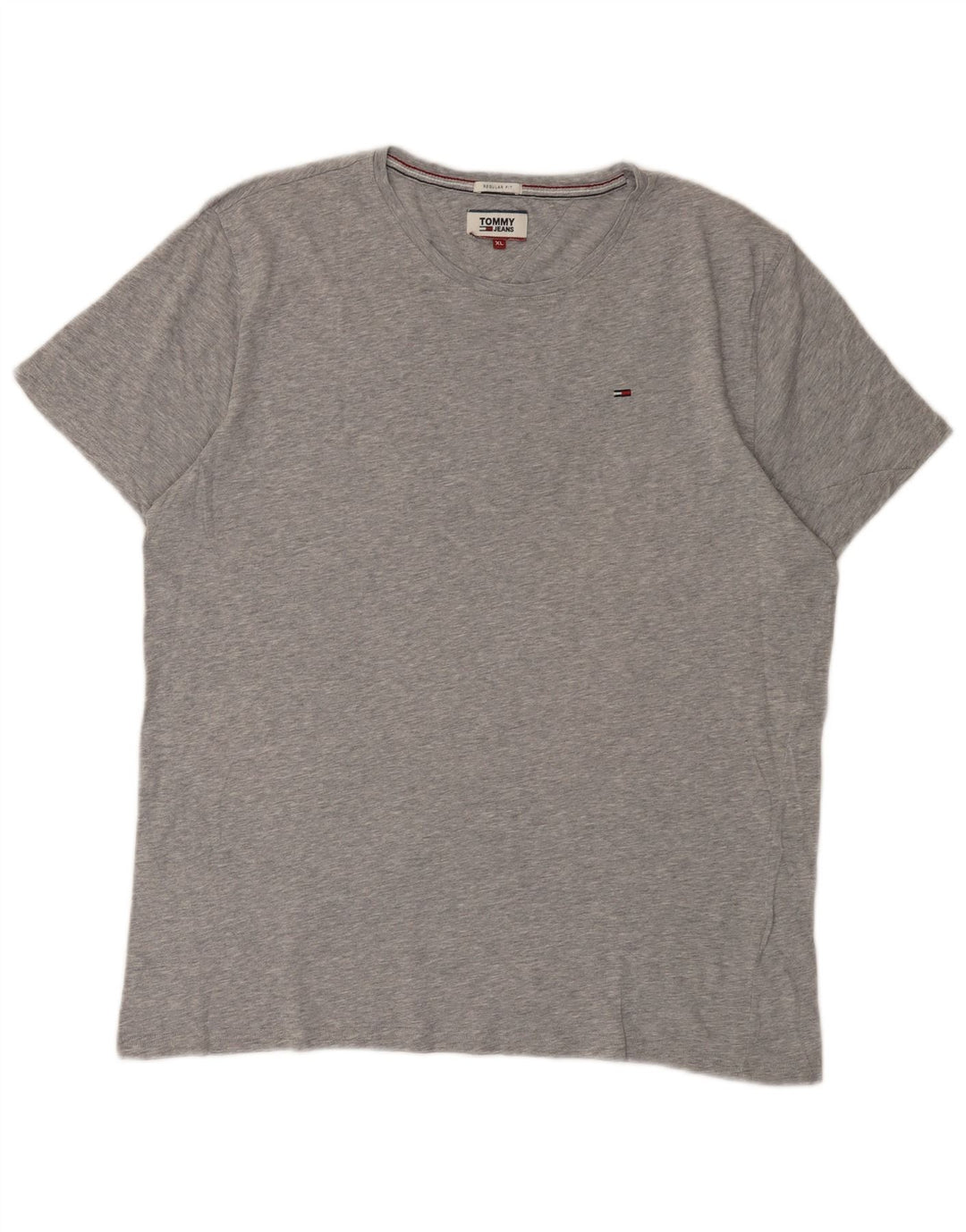 Tommy Hilfiger Mens Regular Fit T-Shirt Top XL Grey Flecked