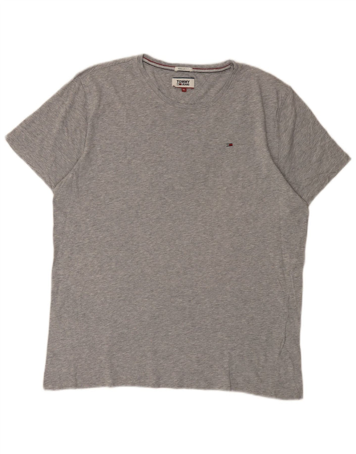 Tommy Hilfiger Mens Regular Fit T-Shirt Top XL Grey Flecked