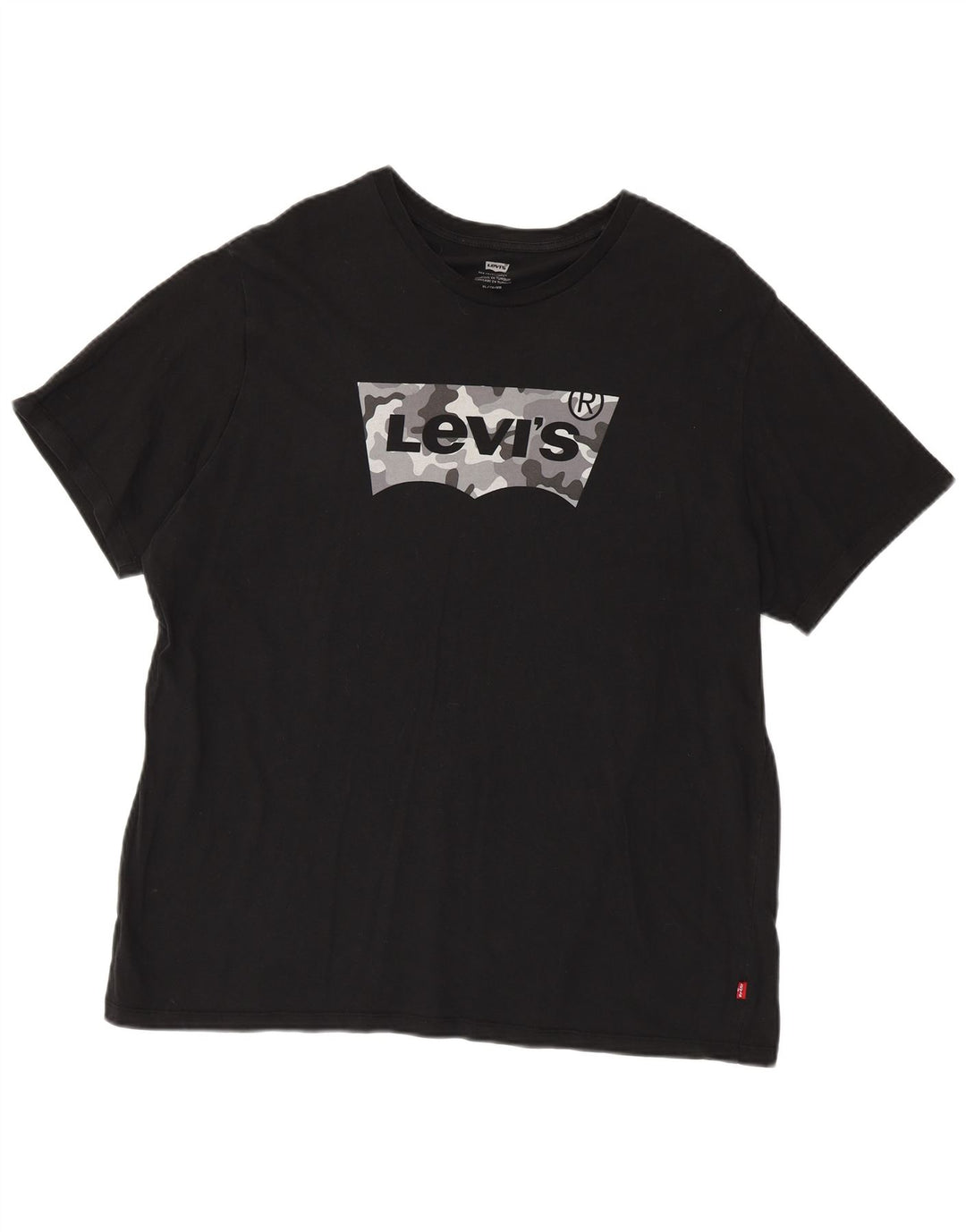 LEVI'S Mens Graphic T-Shirt Top XL Black Cotton