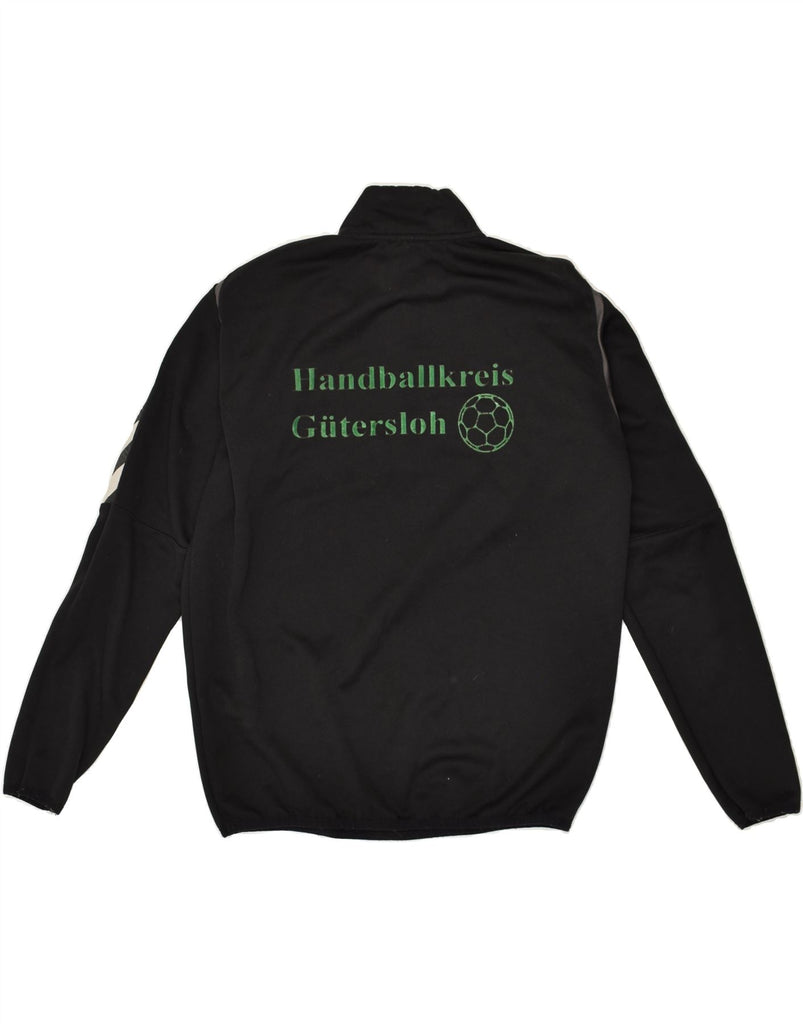 HUMMEL Boys Graphic Pullover Tracksuit Top 14-15 Years Black Polyester | Vintage Hummel | Thrift | Second-Hand Hummel | Used Clothing | Messina Hembry 