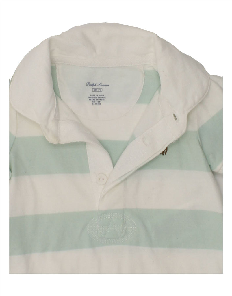 RALPH LAUREN Baby Girls Polo Dress 6-9 Months Green Striped Cotton | Vintage Ralph Lauren | Thrift | Second-Hand Ralph Lauren | Used Clothing | Messina Hembry 