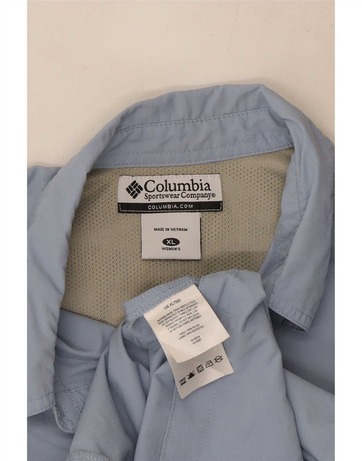 Columbia Womens Shirt UK 18 XL Blue Nylon