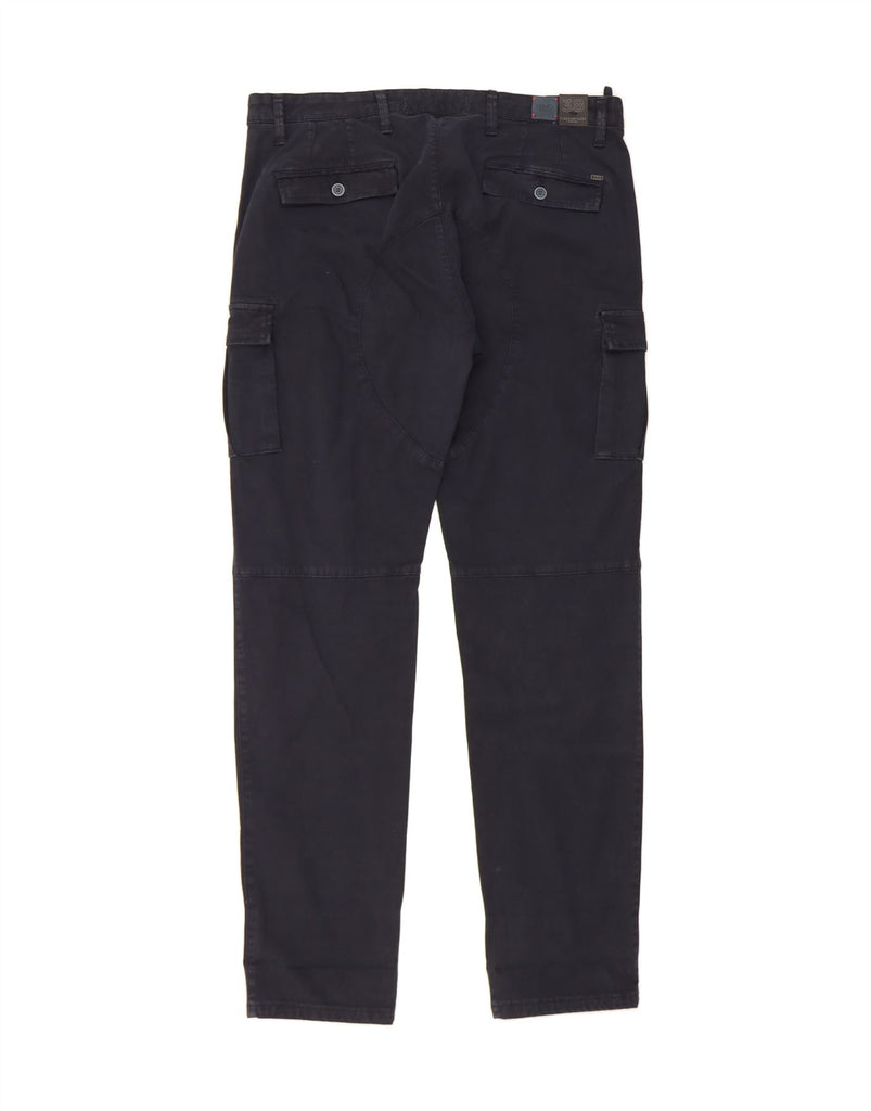 LIU JO Mens Slim Cargo Trousers W38 L34 Navy Blue Cotton Vintage Liu Jo and Second-Hand Liu Jo from Messina Hembry 