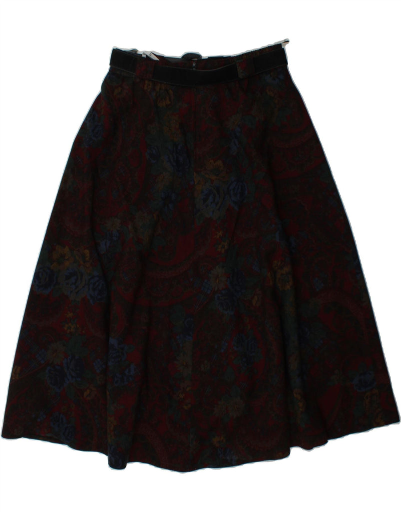 GERRY WEBER Womens Pleated Skirt EU 40 Medium W30 Multicoloured Floral Vintage Gerry Weber and Second-Hand Gerry Weber from Messina Hembry 