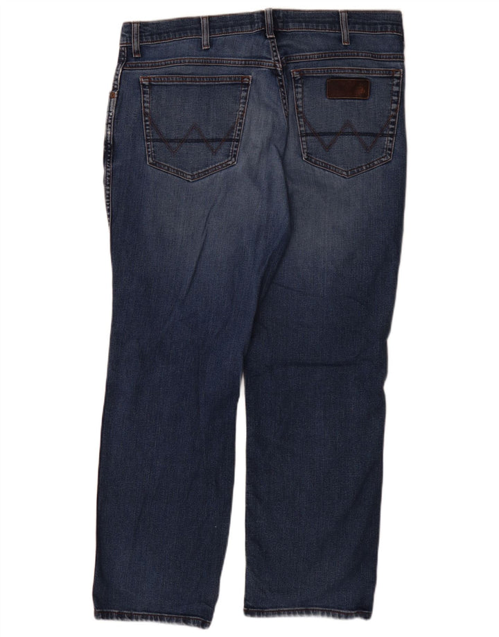 Wrangler Mens Texas Straight Jeans W36 L30 Blue Cotton