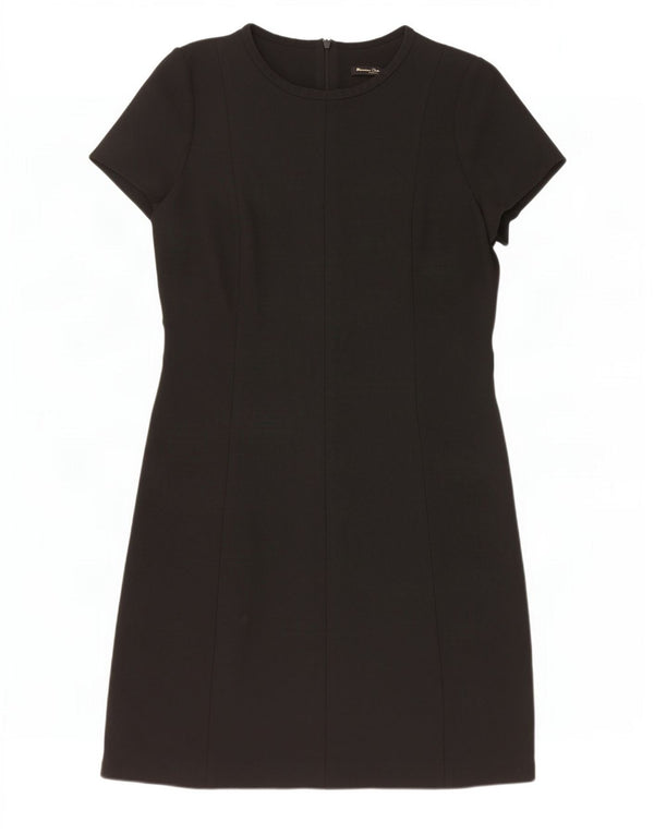 Massimo Dutti Womens A-Line Dress EU 38 Small Black