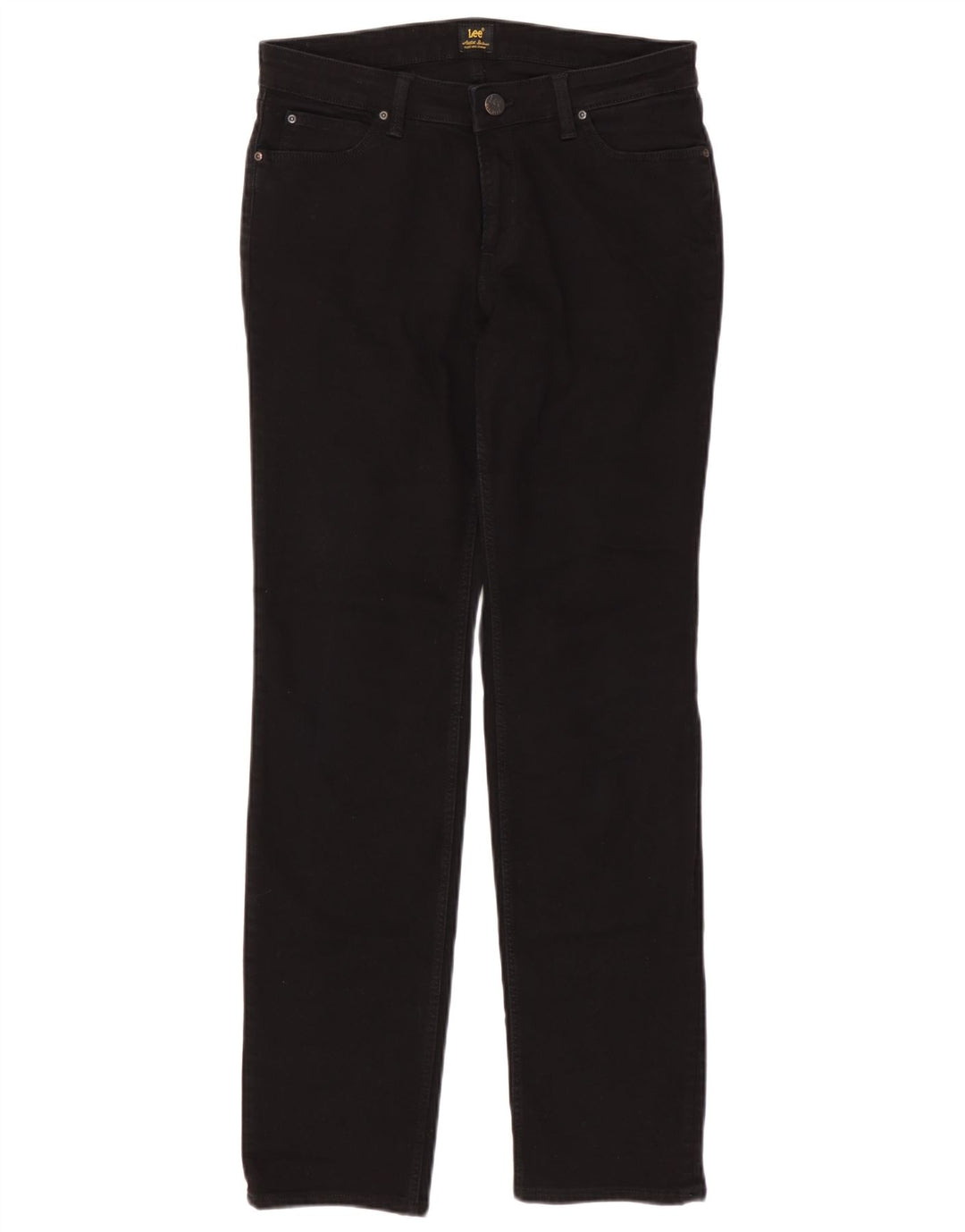 Lee Womens Marion Straight Jeans W31 L33 Black Cotton