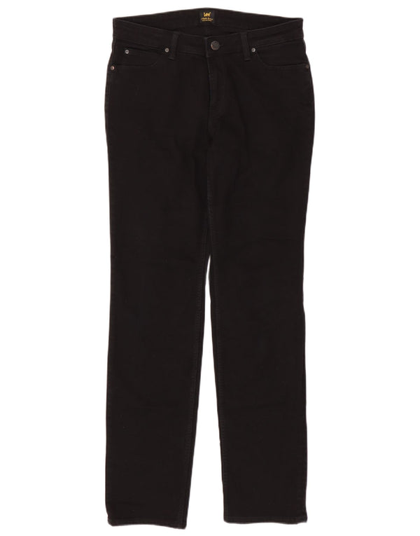 Lee Womens Marion Straight Jeans W31 L33 Black Cotton