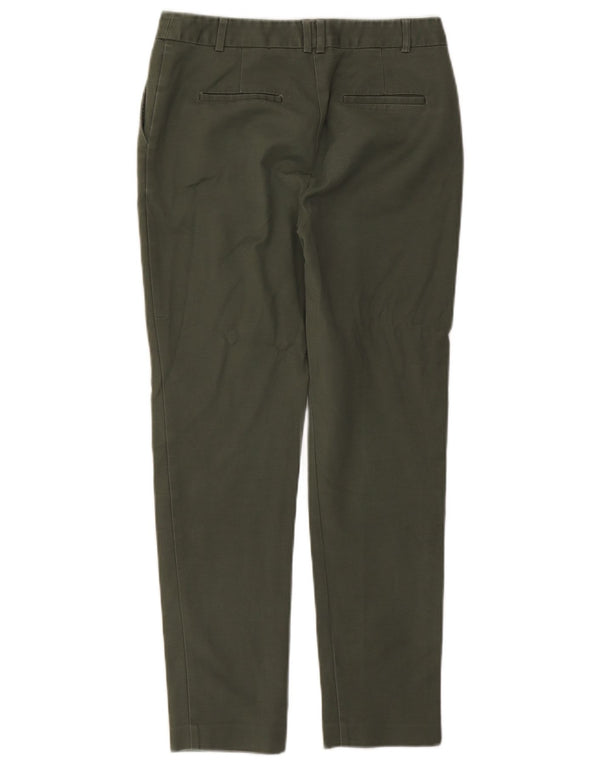 OASIS Womens Slim Chino Trousers UK 8 Small  W26 L27 Green Cotton