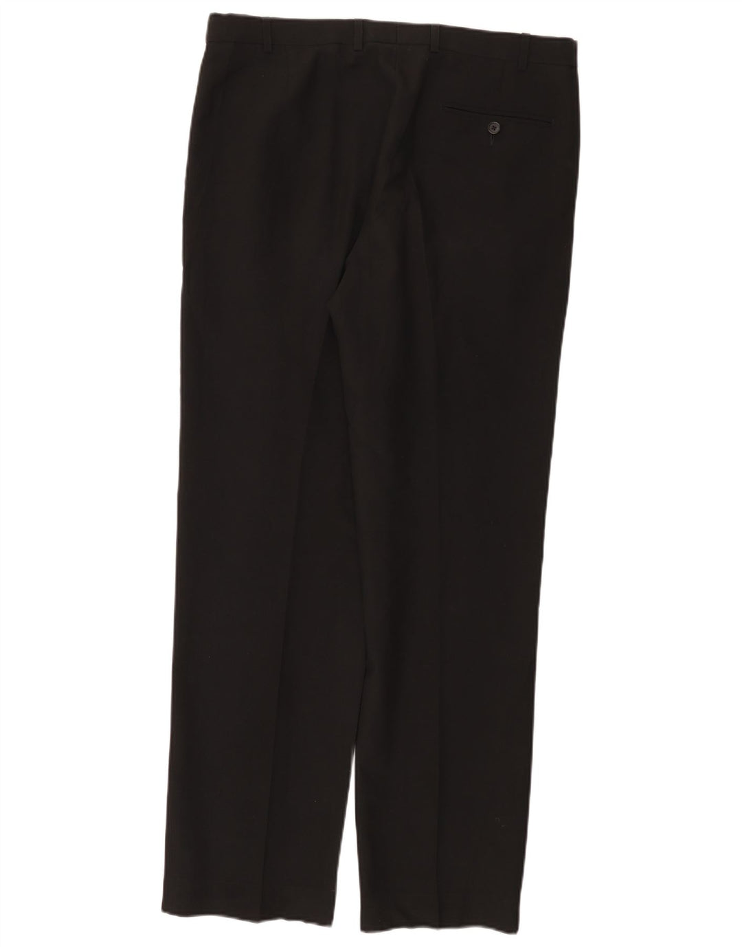 MARKS & SPENCER Mens Regular Fit Suit Trousers W36 L33 Black Polyester