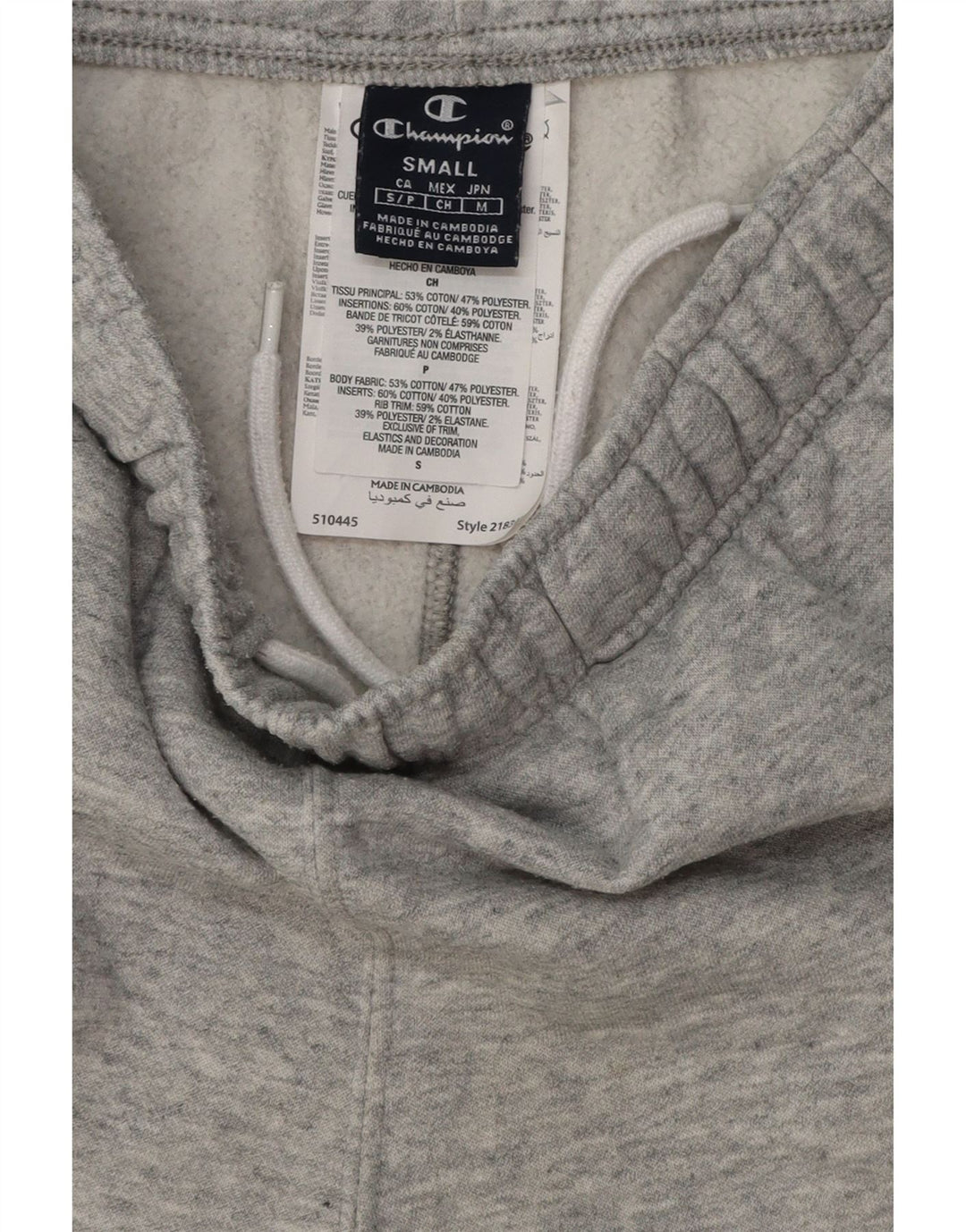 Champion Mens Tracksuit Trousers Joggers Small Grey Cotton