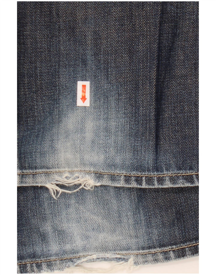 Hugo Boss Mens Straight Jeans W35 L34 Blue Cotton