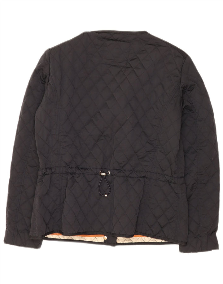 Massimo Dutti Womens Quilted Jacket UK 14 Large Black Polyester