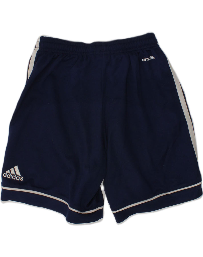 ADIDAS Boys Sport Shorts 9-10 Years Navy Blue Polyester | Vintage Adidas | Thrift | Second-Hand Adidas | Used Clothing | Messina Hembry 